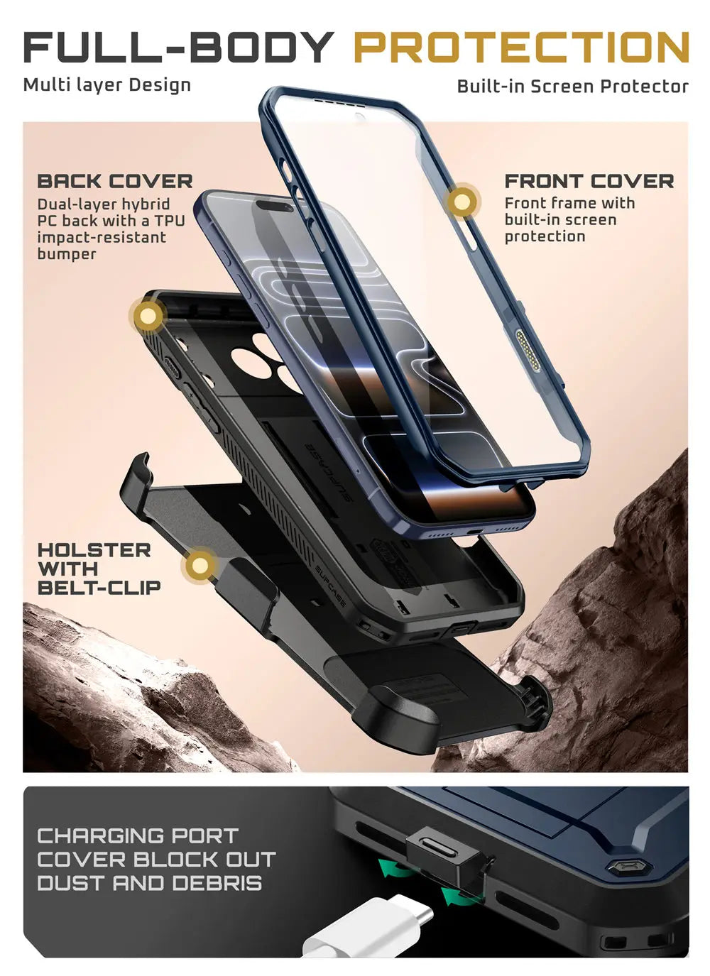 SUPCASE iPhone 17 Pro Max UB Pro Full-Body Heavy Duty Case
