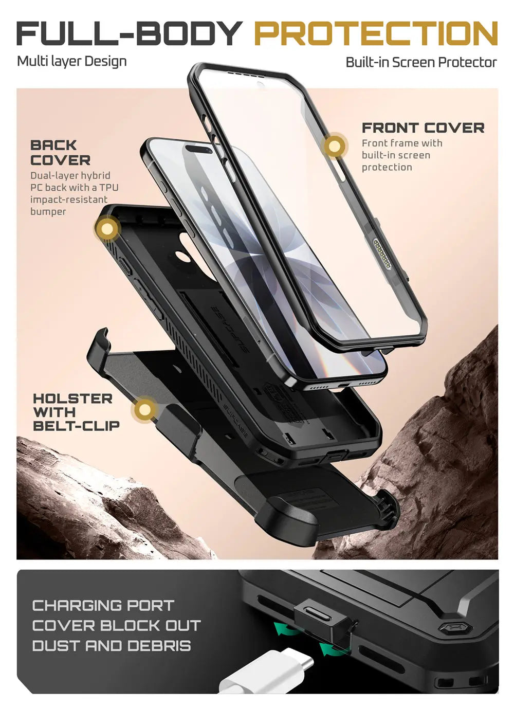 SUPCASE iPhone 17 UB Pro Full-Body Heavy Duty Case