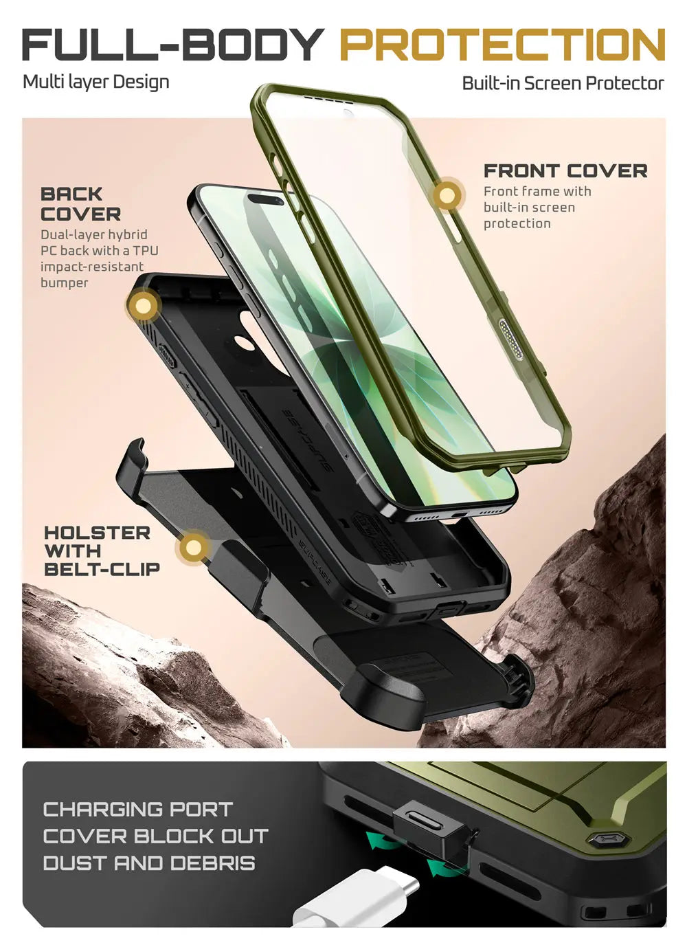 SUPCASE iPhone 17 UB Pro Full-Body Heavy Duty Case