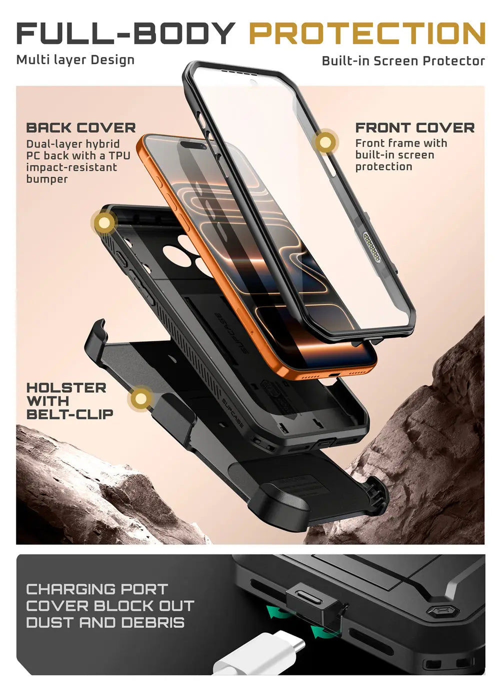 SUPCASE iPhone 17 Pro Max UB Pro Full-Body Heavy Duty Case