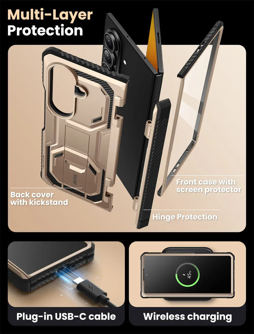I-BLASON Z Fold 7 Armorbox Protective Phone Case
