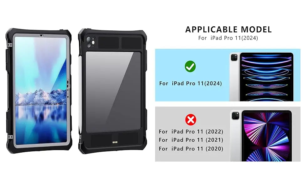 iPad Pro 11 2024/2025 IP68 Waterproof Diving Case