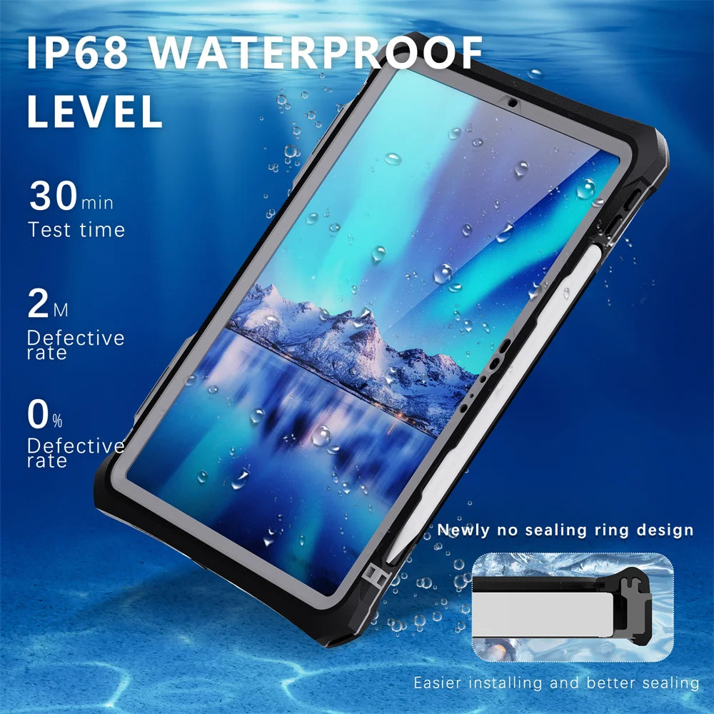 iPad Pro 11 2024/2025 IP68 Waterproof Diving Case