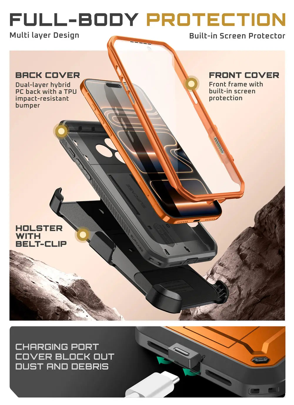 SUPCASE iPhone 17 Pro Max UB Pro Full-Body Heavy Duty Case