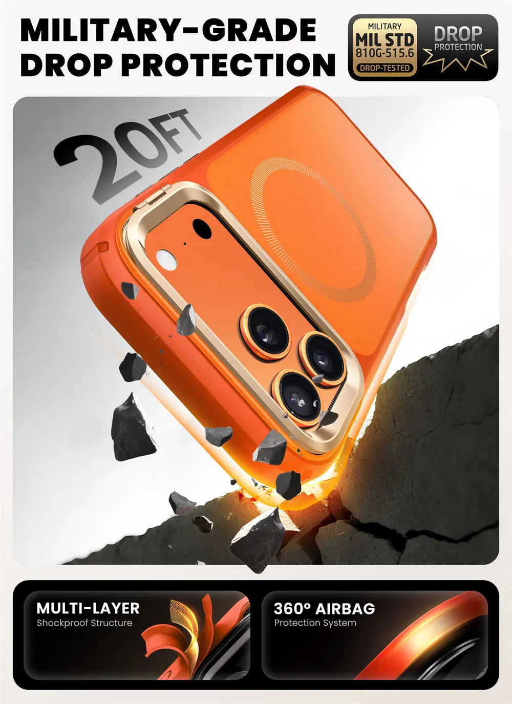 iPhone 17 Pro Case I-BLASON Are Flip Full-Body Heavy Duty Case