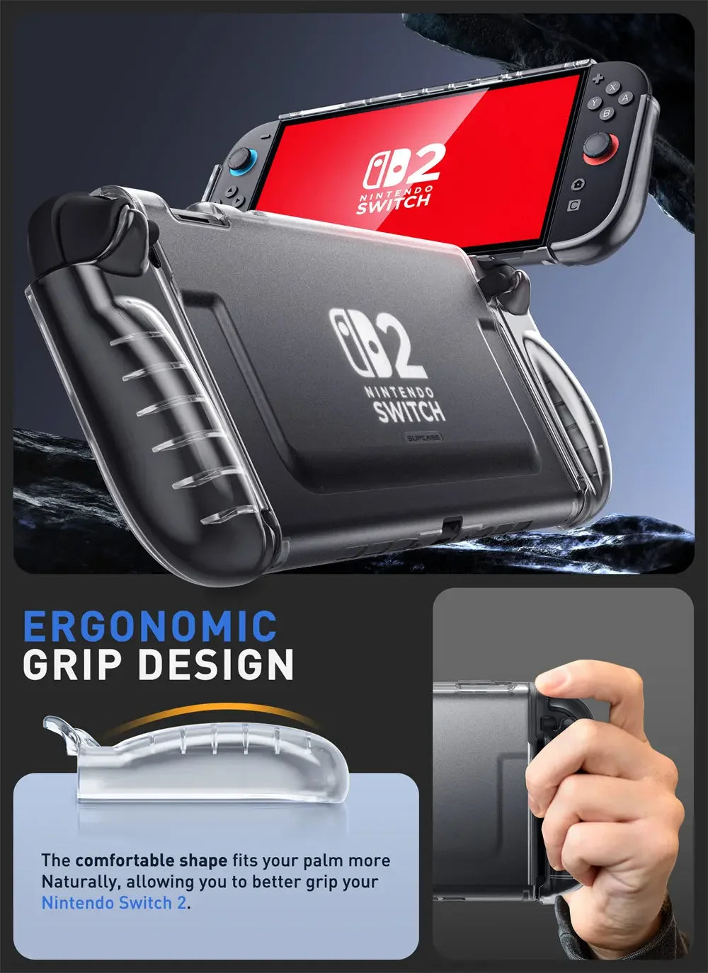 SUPCASE Nintendo Switch 2 Quick-Release TPU Grip