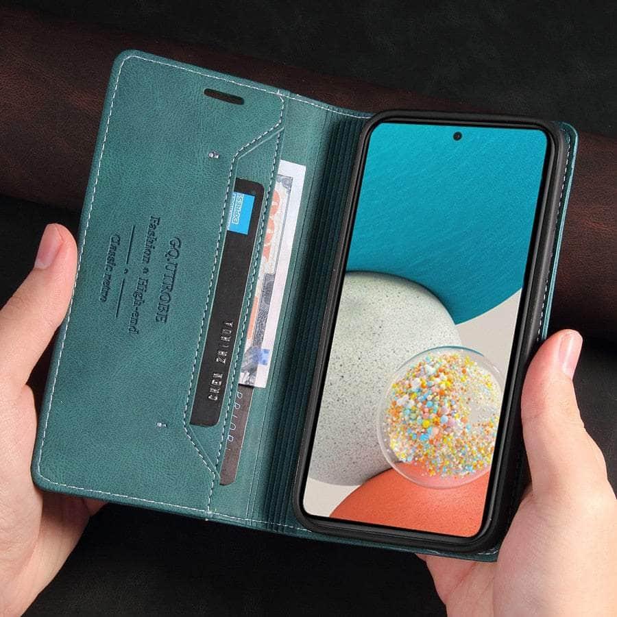 Anti-theft Galaxy A54 Leather Wallet