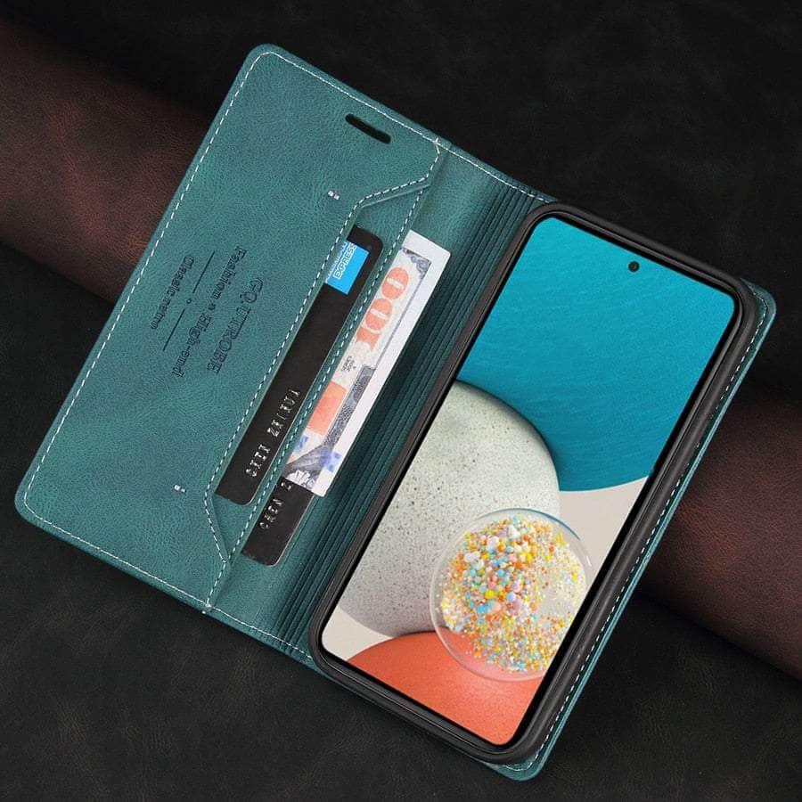 Anti-theft Galaxy A54 Leather Wallet