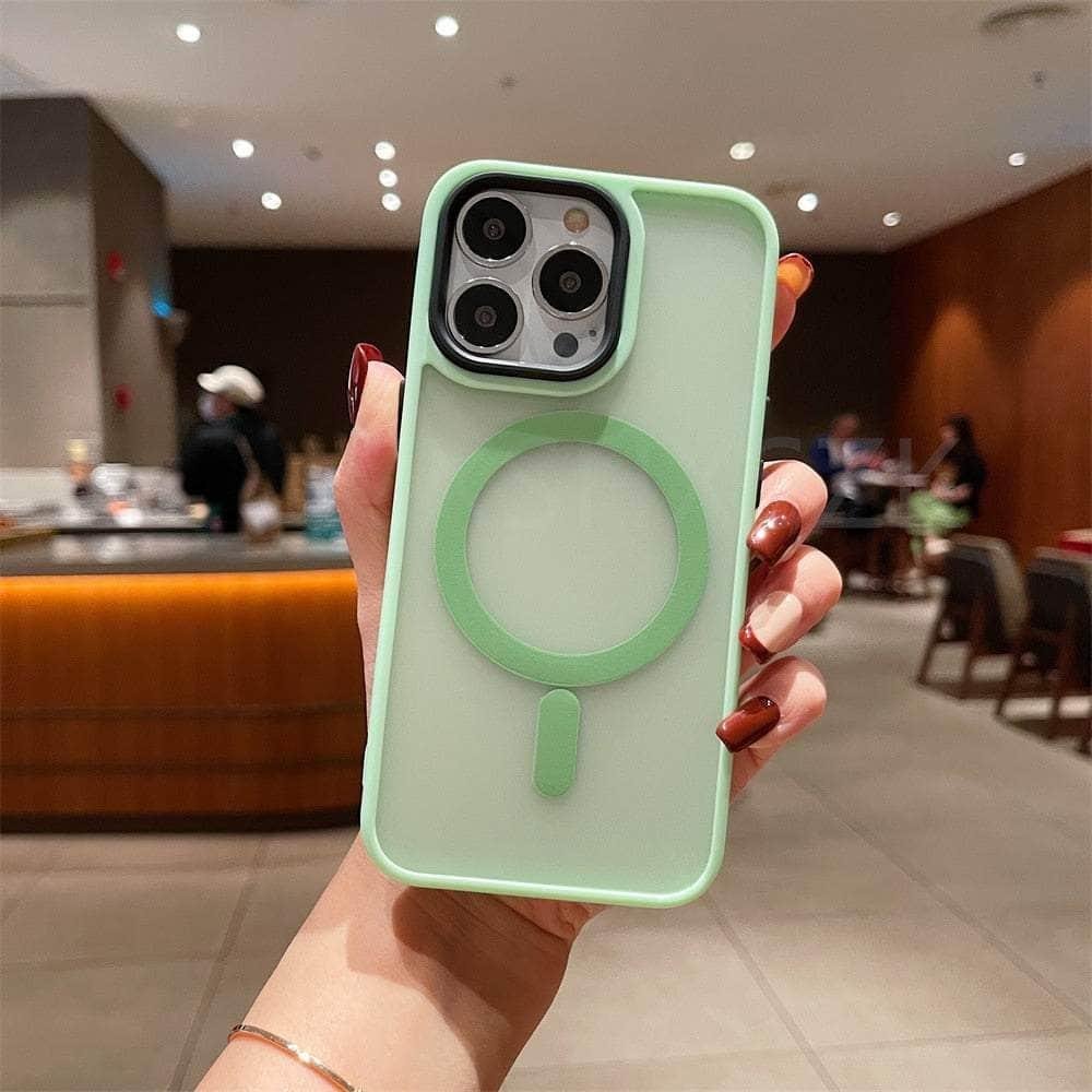 Casebuddy Light Green / For iPhone 15 Pro iPhone 15 Pro Magnetic Magsafe Shockproof Case