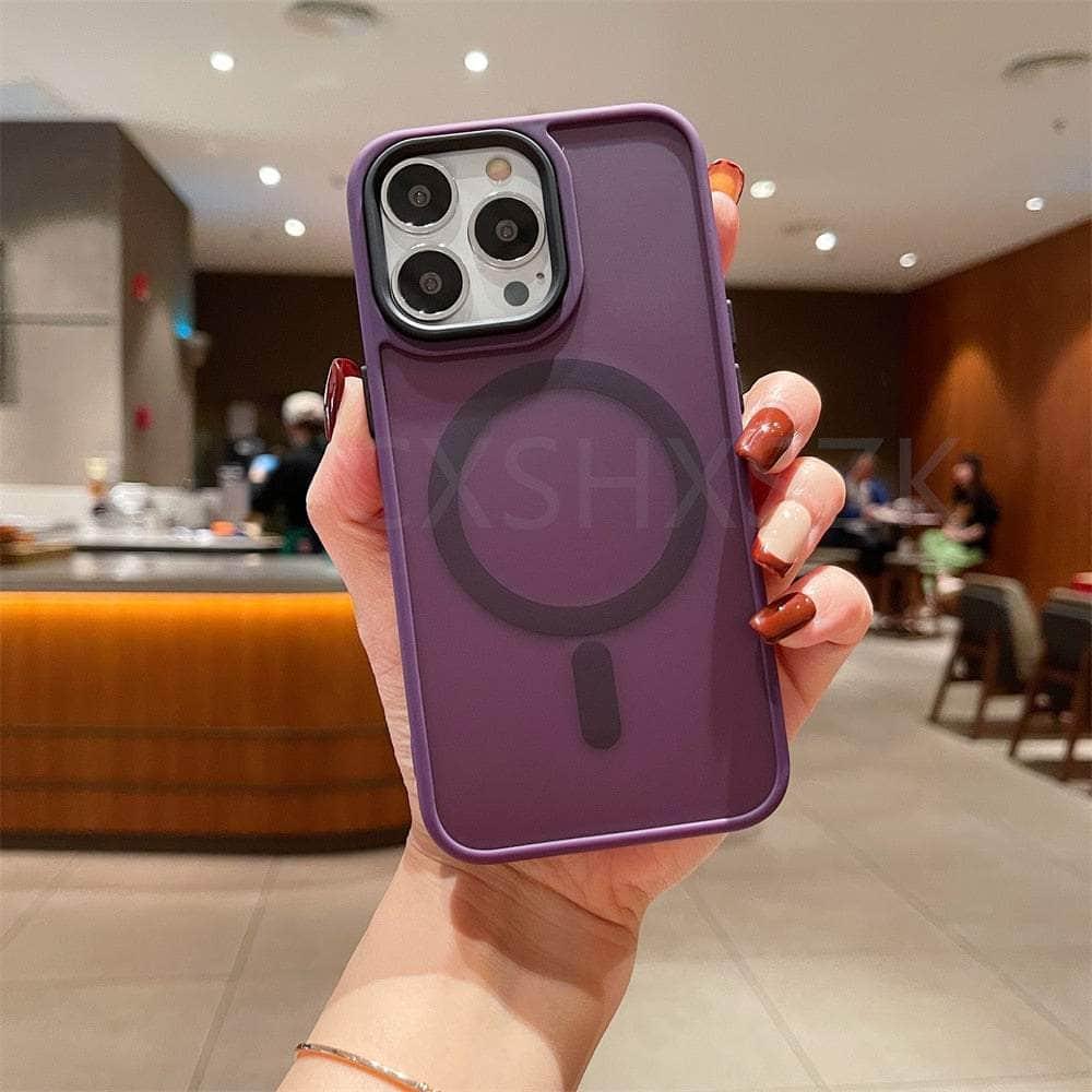 Casebuddy Dark Purple / For iPhone 15 Pro iPhone 15 Pro Magnetic Magsafe Shockproof Case