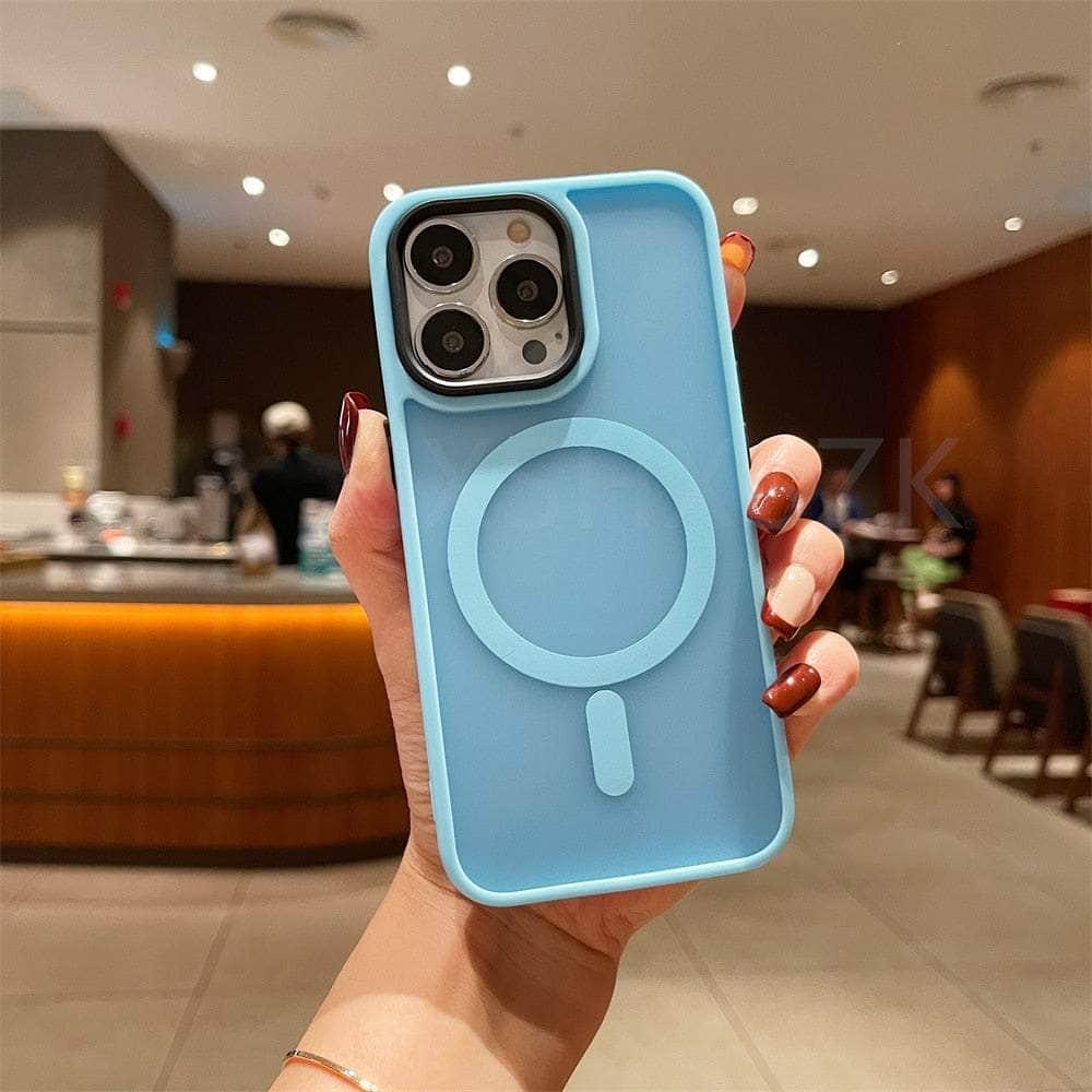 Casebuddy Sierra Blue / For iPhone 15 ProMax iPhone 15 Pro Max Magnetic Magsafe Shockproof Case