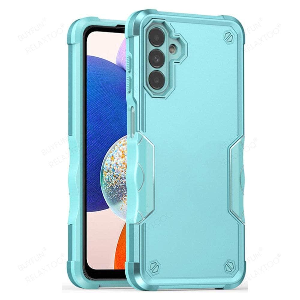 Casebuddy Mint Blue 8 / For Samsung A14 5G Galaxy A14 Military Grade Armor Hard Case