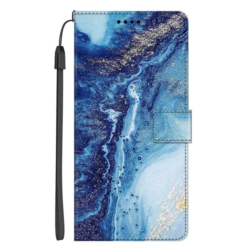 Casebuddy 18 / For Galaxy A24 Galaxy A24 Marble Leather Case