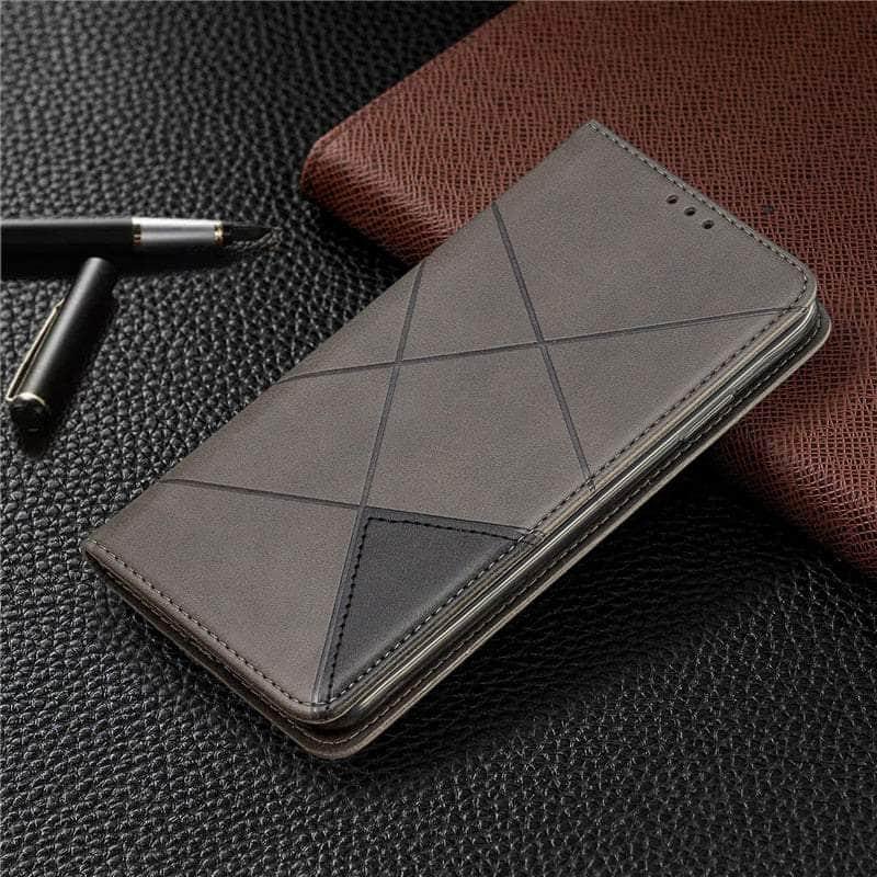 Casebuddy Gray / For Galaxy A34 5G Galaxy A34 Magnetic Wallet Leather Flip Cover