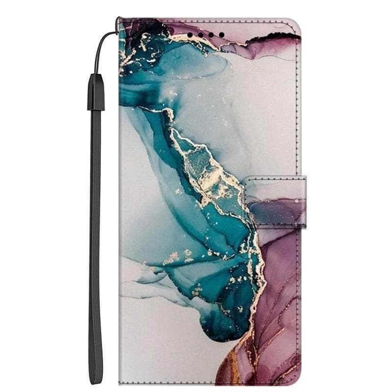 Casebuddy 17 / Case & Strap / For Galaxy A34 5G Galaxy A34 Marble Leather Case