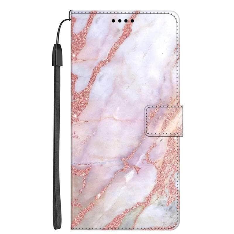 Casebuddy 8 / Case & Strap / For Galaxy A34 5G Galaxy A34 Marble Leather Case