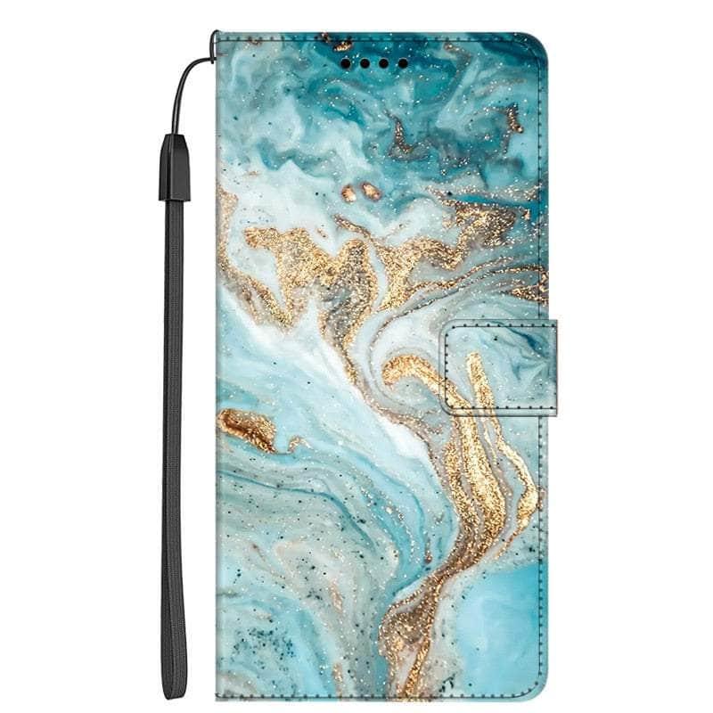 Casebuddy 14 / Case & Strap / For Galaxy A34 5G Galaxy A34 Marble Leather Case
