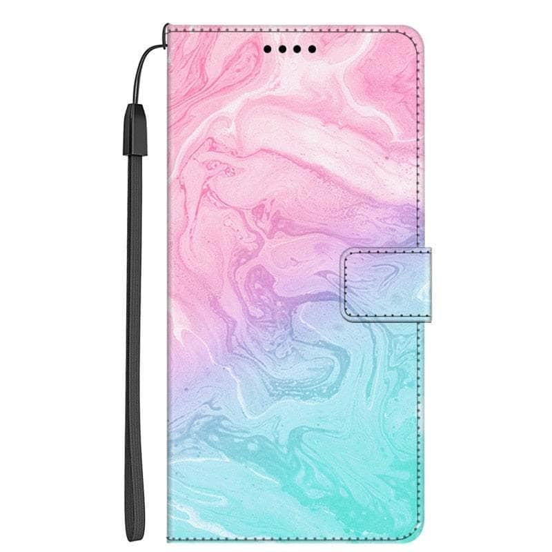 Casebuddy 3 / Case & Strap / For Galaxy A34 5G Galaxy A34 Marble Leather Case