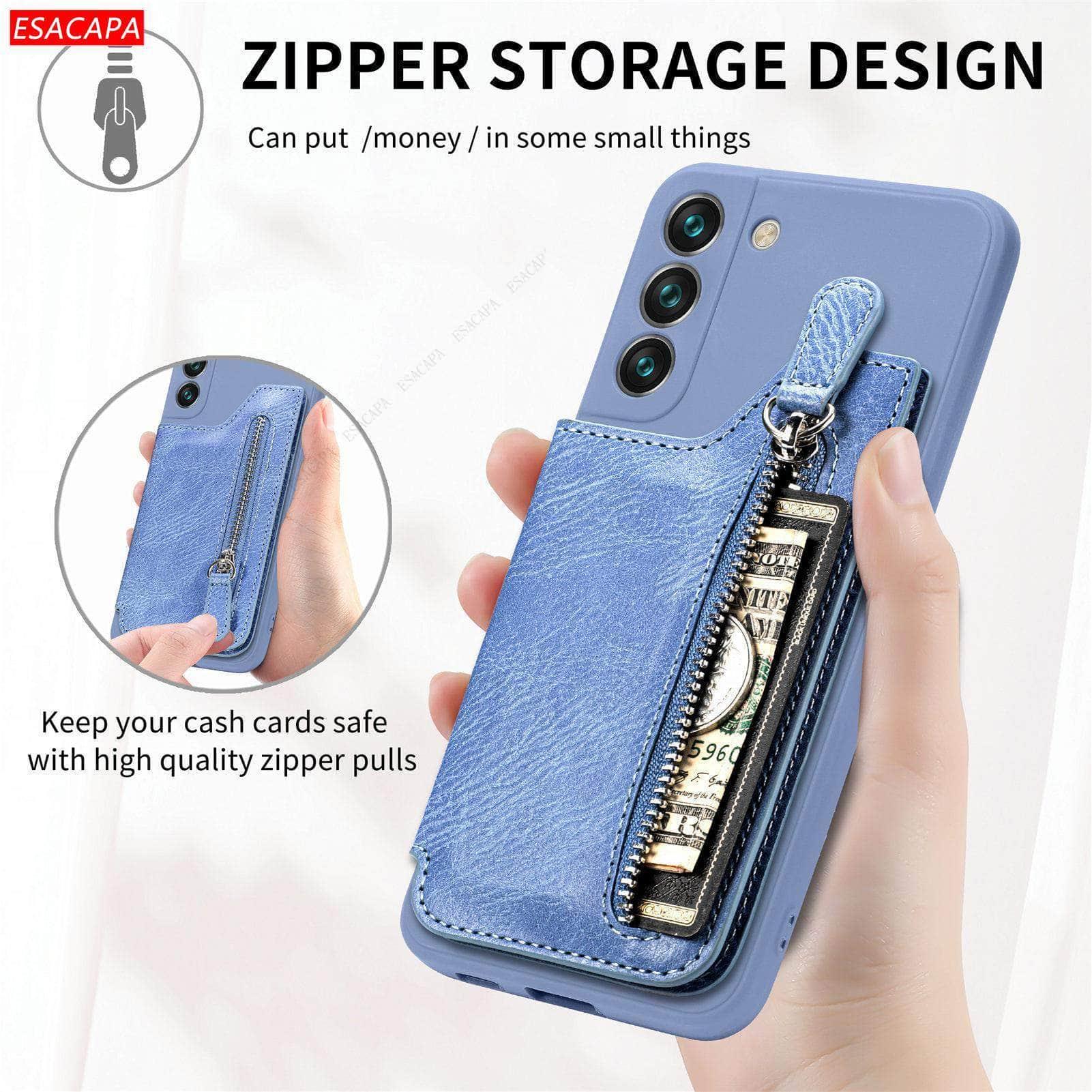 Casebuddy Galaxy A54 5G Zipper Wallet Vegan Leather Case