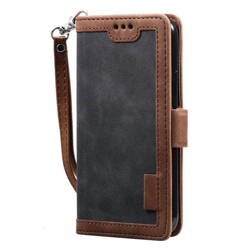 Casebuddy Grey / For Galaxy A54 5G Galaxy A54 Leather Flip Wallet Case