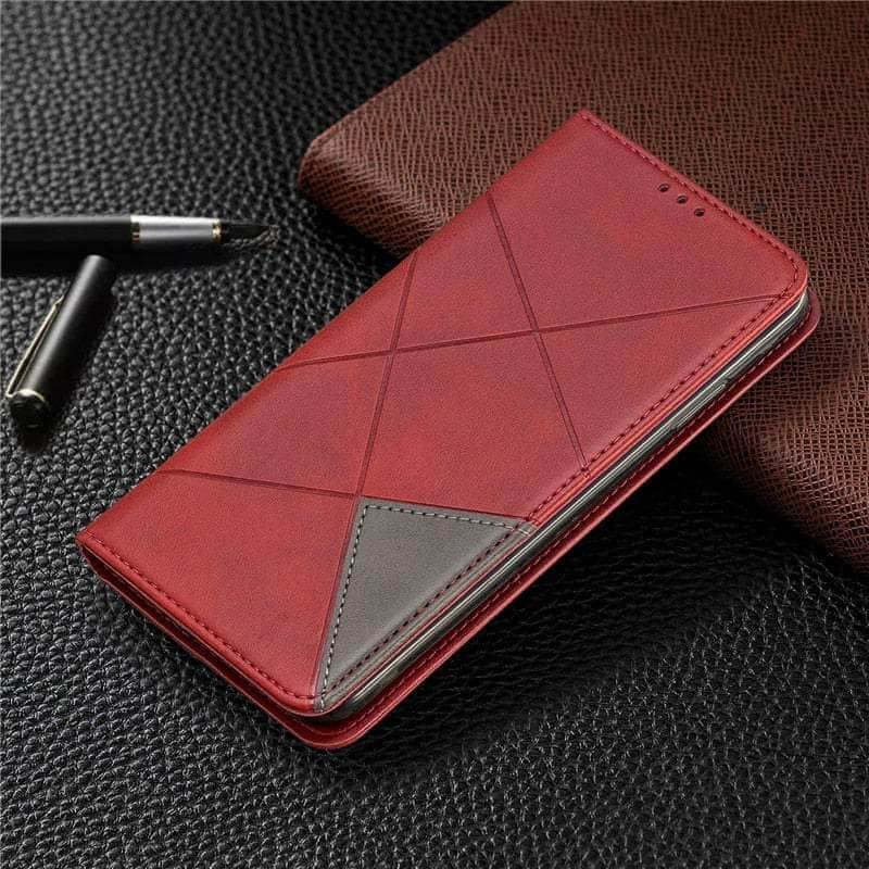 Casebuddy Red / For Galaxy A54 5G Galaxy A54 Magnetic Wallet Leather Flip Cover