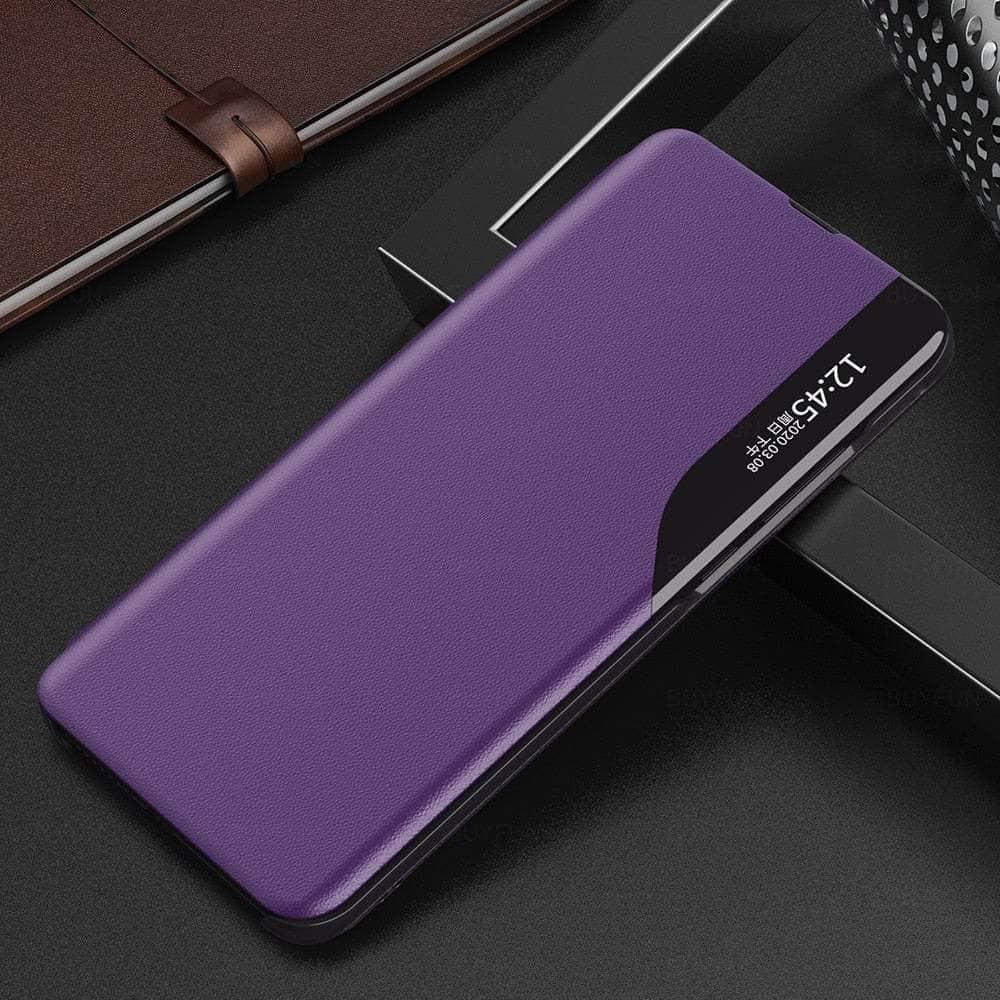 Casebuddy purple-06 / For Samsung A54 5G Galaxy A54 Smart Side View Leather Flip Cover