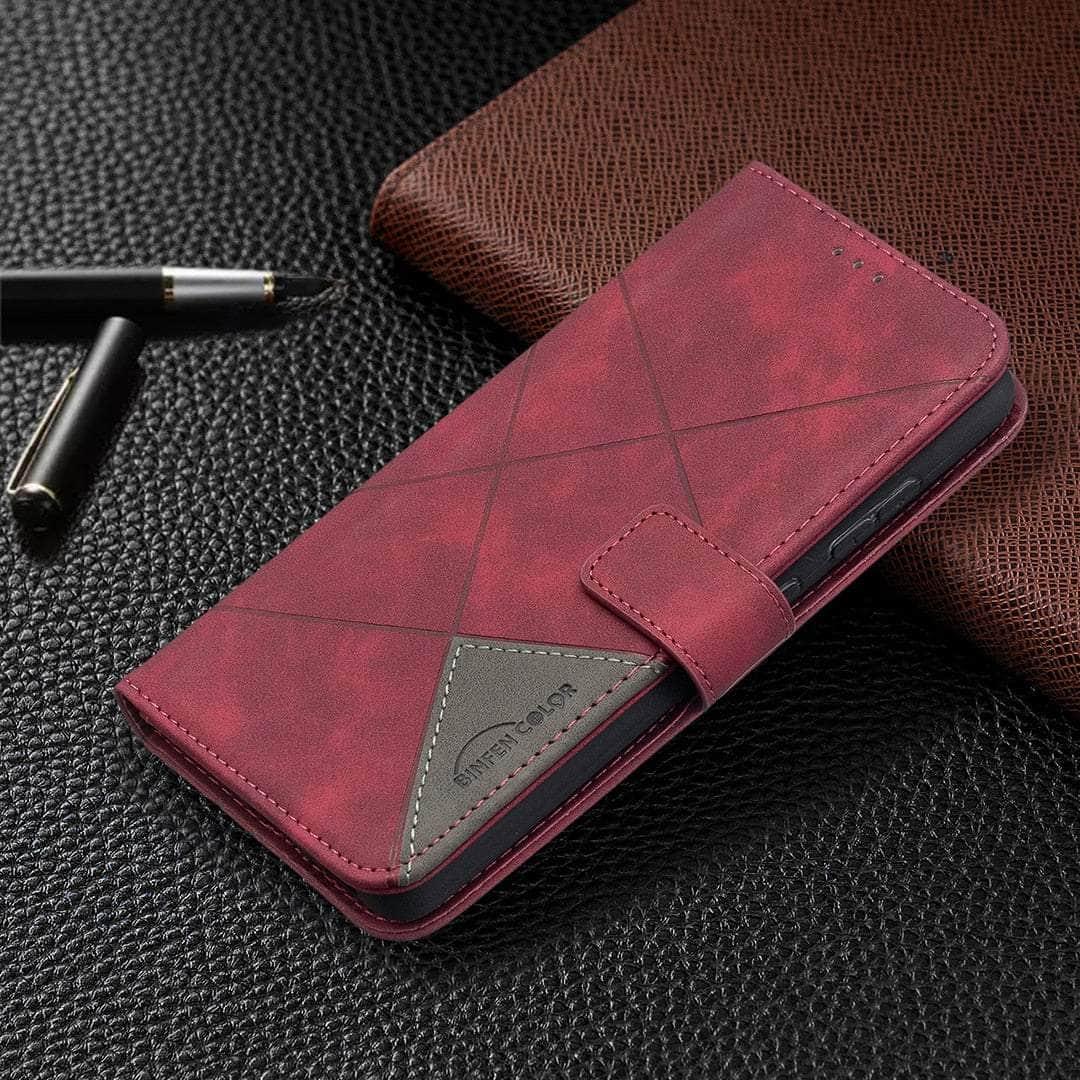 Casebuddy Galaxy A54 / Wine red Galaxy A54 Wallet Flip Leather Case