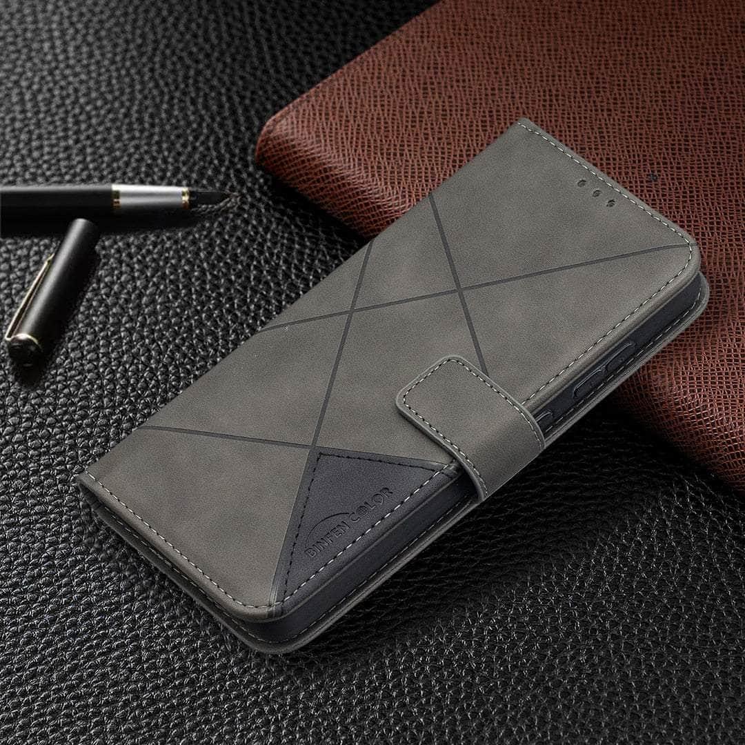 Casebuddy Galaxy A54 / Grey Galaxy A54 Wallet Flip Leather Case