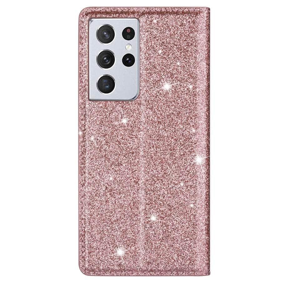 Casebuddy Galaxy A54 Wallet Glitter Leather Case