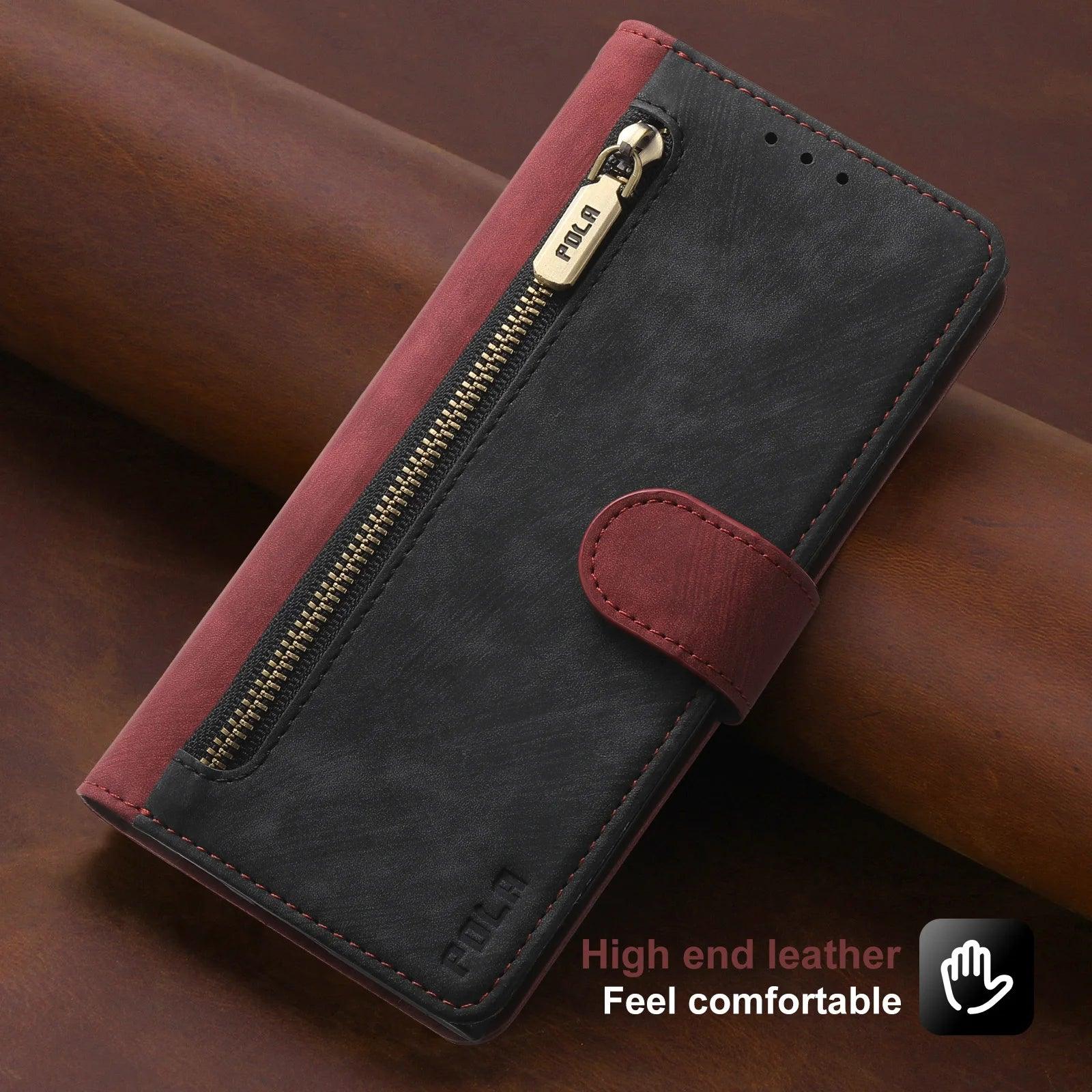 Casebuddy Black or Red / Galaxy S24 Galaxy S24 Anti-Theft Brush Leather Case