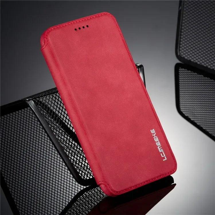 Casebuddy Red / For S24 Plus Galaxy S24 Plus Leather Stand Cover