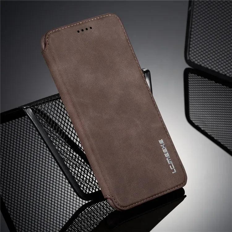 Casebuddy Brown / For S24 Plus Galaxy S24 Plus Leather Stand Cover