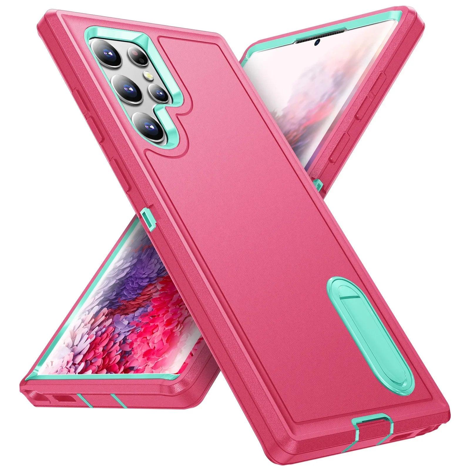 Casebuddy pink blue / Samsung S24 Plus Galaxy S24 Plus Shockproof Heavy Duty Cover