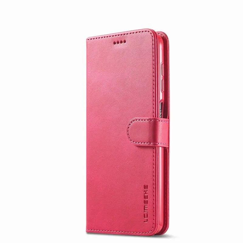 Casebuddy Rose red / Samsung S24 Plus Galaxy S24 Plus Wallet Vegan Leather Cover