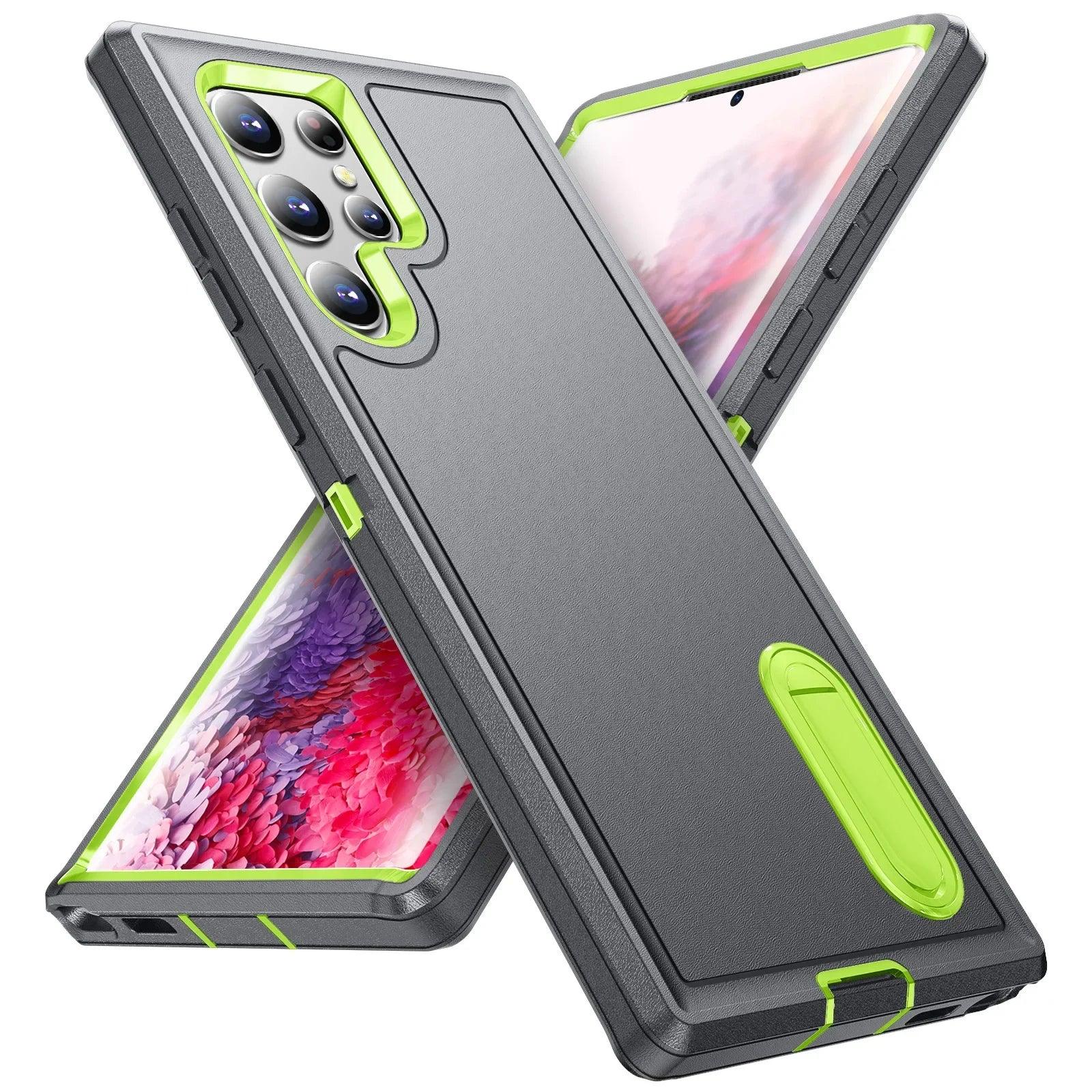 Casebuddy grey green / Samsung S24 Ultra Galaxy S24 Ultra Shockproof Heavy Duty Cover
