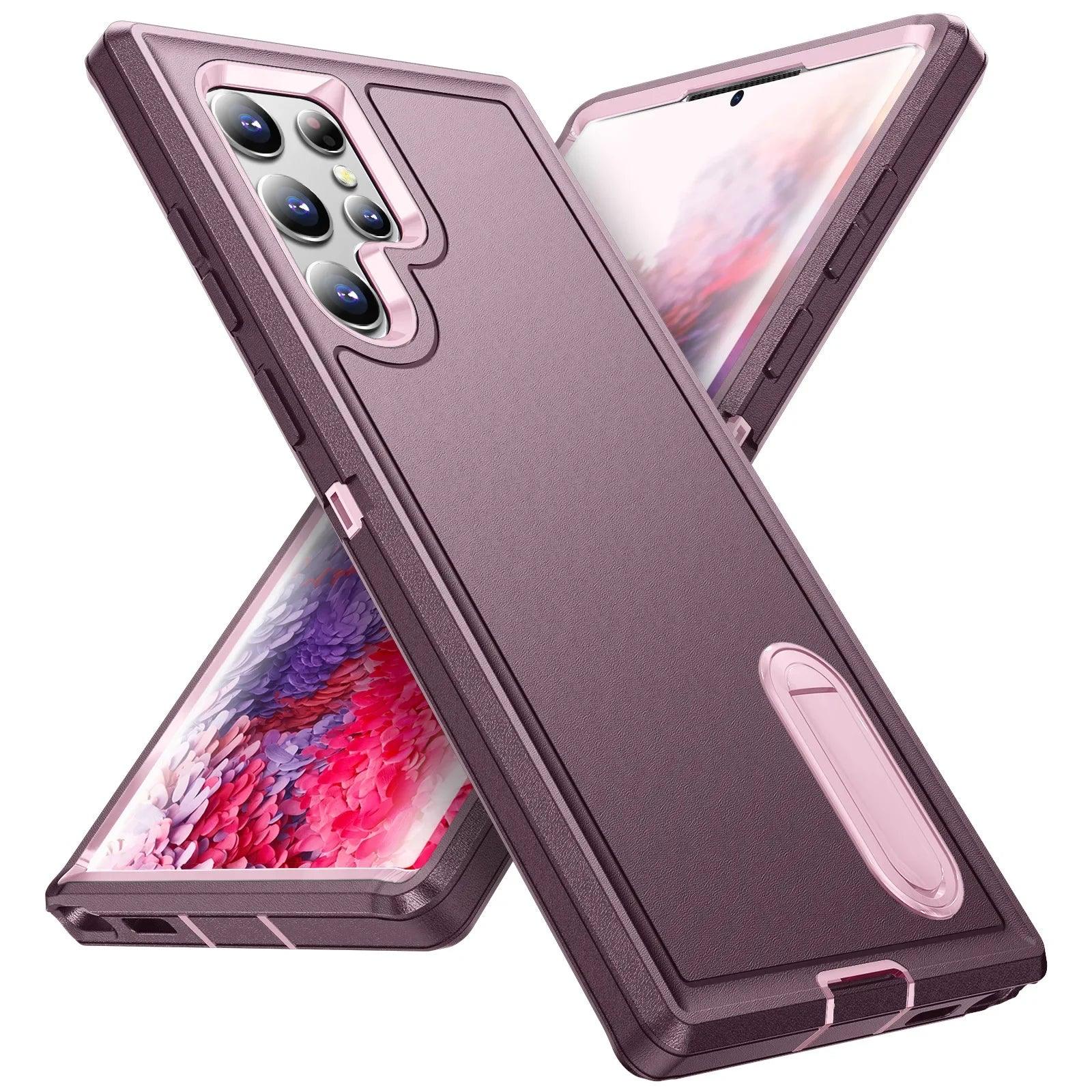 Casebuddy purple pink / Samsung S24 Ultra Galaxy S24 Ultra Shockproof Heavy Duty Cover