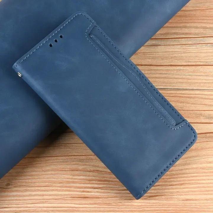 Casebuddy Blue / SAMSUNG S24 Galaxy S24 Vegan Leather Card Wallet