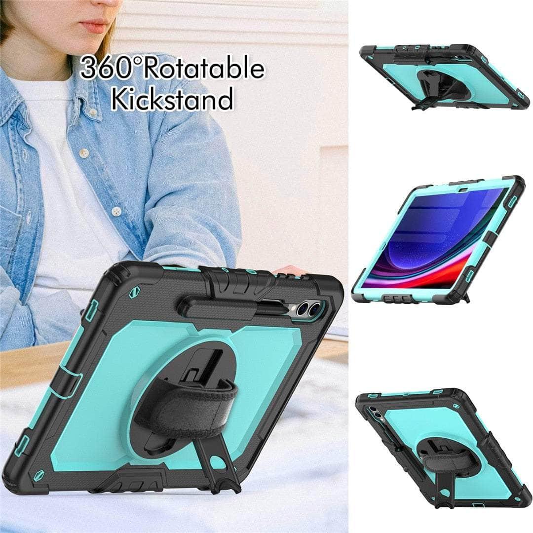 Casebuddy Galaxy Tab S9 Plus Heavy Duty Kickstand Strap Case