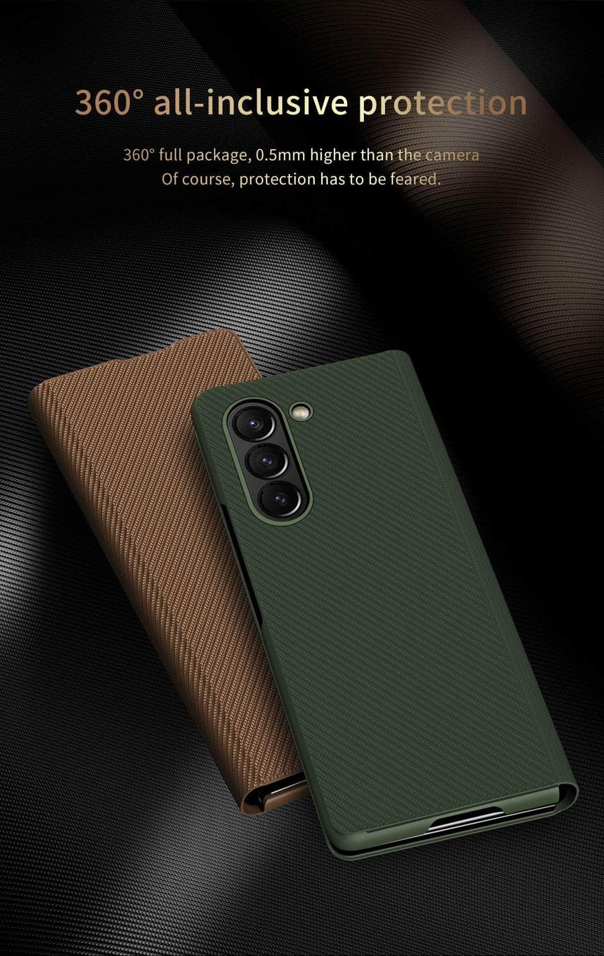 Casebuddy Galaxy Z Fold 4 Matte Carbon Fiber Folding Cover