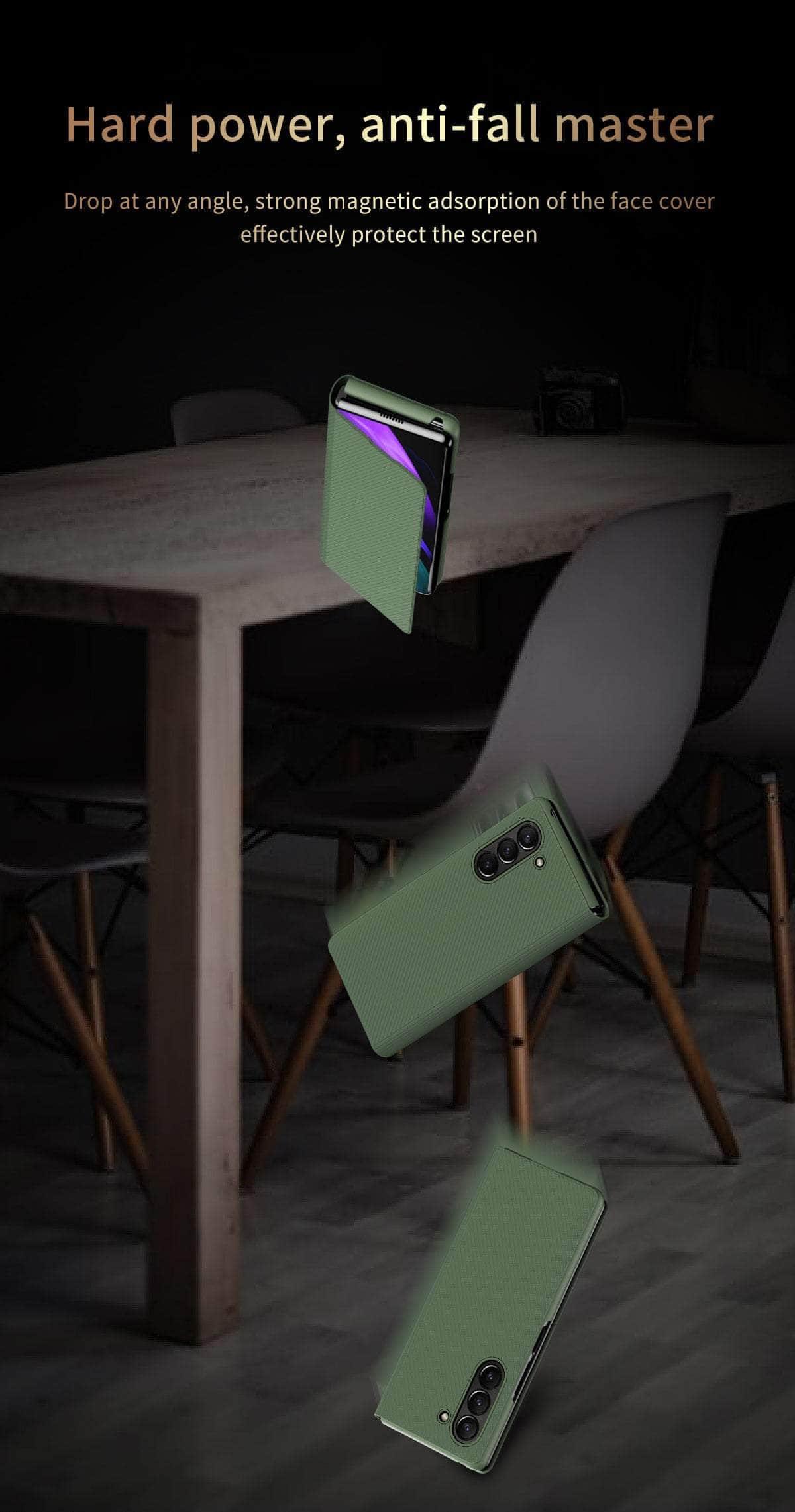 Casebuddy Galaxy Z Fold 4 Matte Carbon Fiber Folding Cover