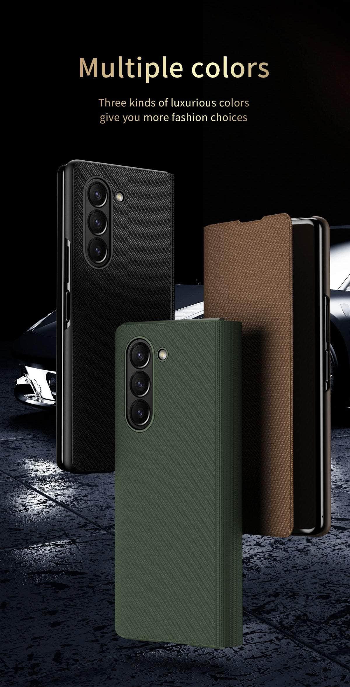 Casebuddy Galaxy Z Fold 4 Matte Carbon Fiber Folding Cover