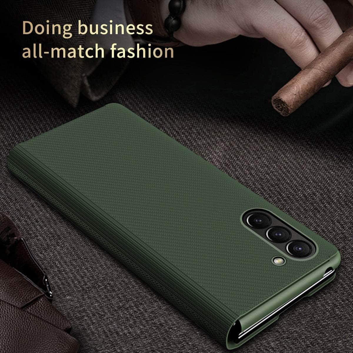 Casebuddy Galaxy Z Fold 4 Matte Carbon Fiber Folding Cover