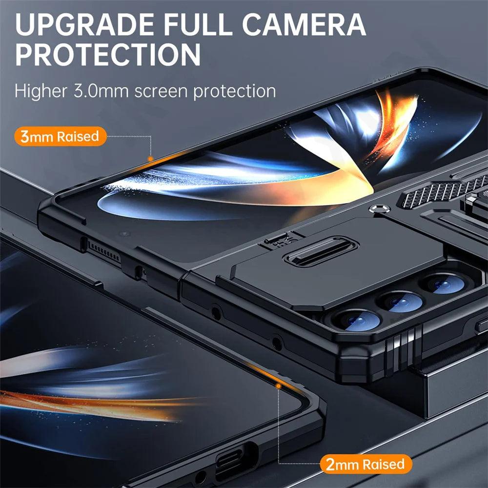 Galaxy Z Fold 6 Stand Rugged Armor Ring Cover - CaseBuddy Australia