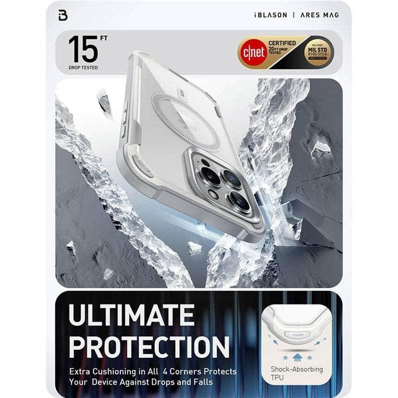 Casebuddy iPhone 15 Pro I-BLASON AresMag Shockproof MagSafe Case