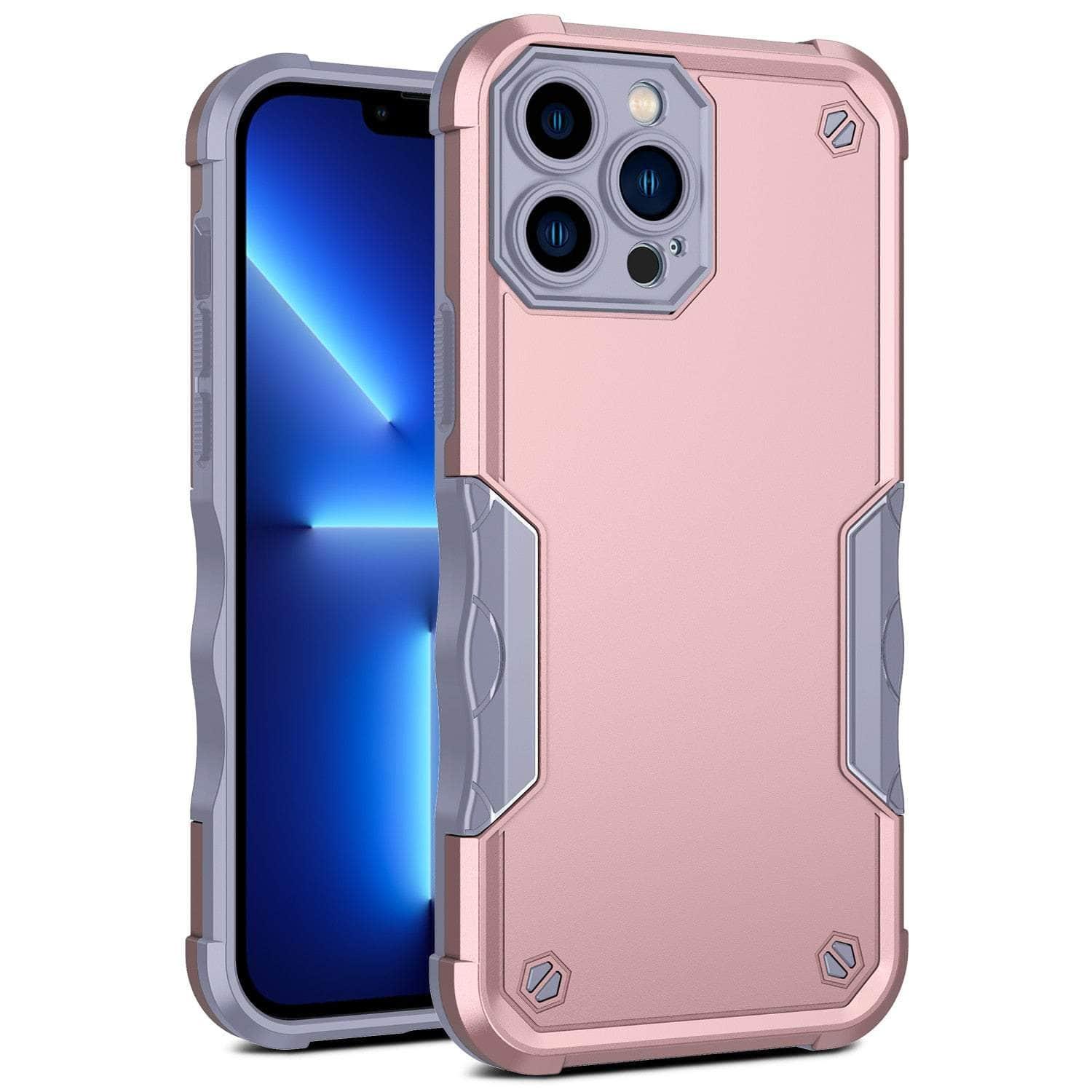 Casebuddy Rose gold / iPhone 15 Pro Max iPhone 15 Pro Max Armor Shockproof Rugged Drop Cover