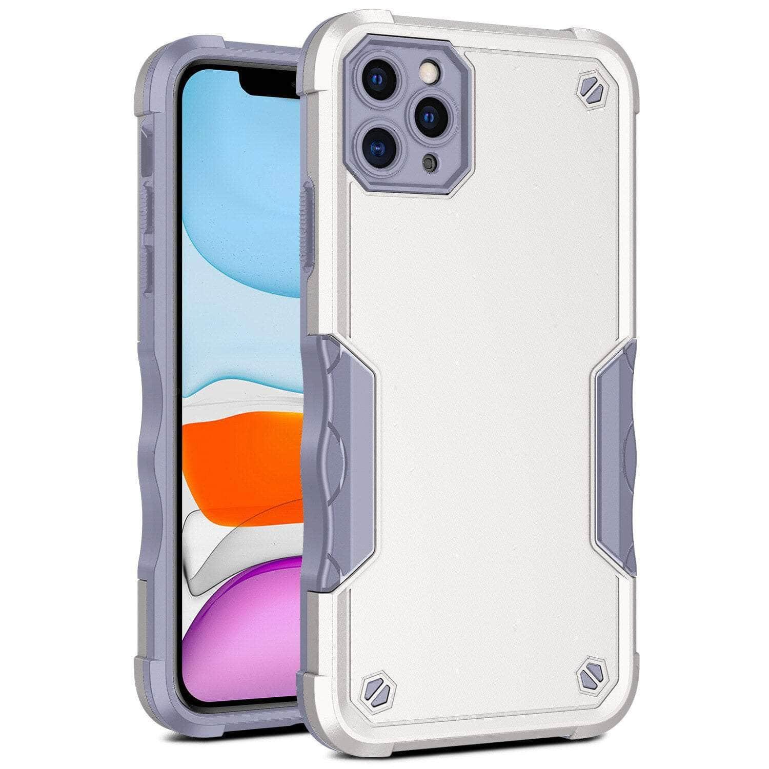 Casebuddy White / iPhone 15 Pro Max iPhone 15 Pro Max Armor Shockproof Rugged Drop Cover