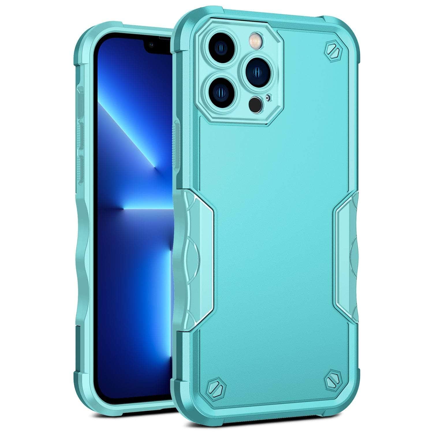 Casebuddy Mint Green / iPhone 15 Pro Max iPhone 15 Pro Max Armor Shockproof Rugged Drop Cover