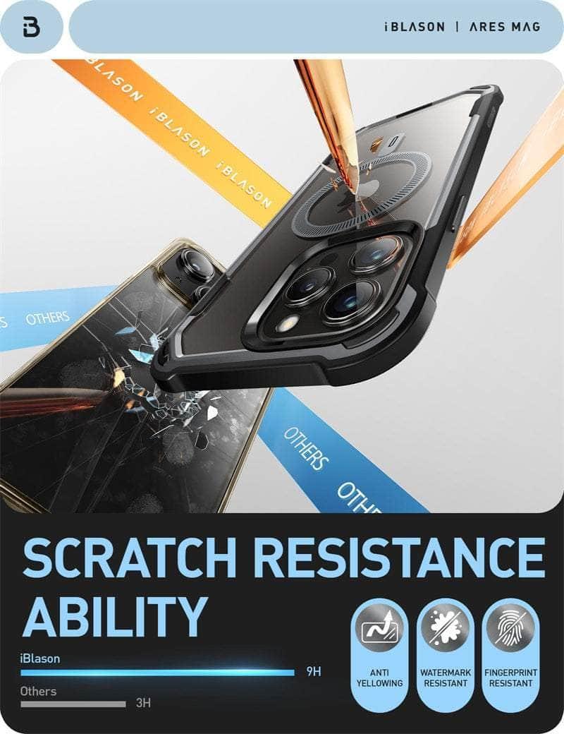 Casebuddy iPhone 15 Pro Max I-BLASON AresMag Shockproof MagSafe Case