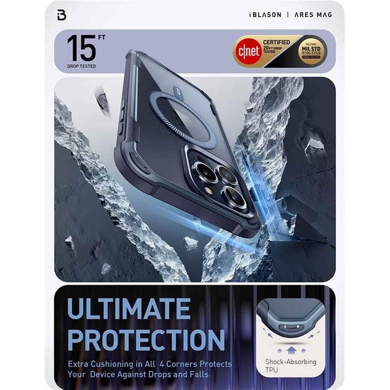 Casebuddy iPhone 15 Pro Max I-BLASON AresMag Shockproof MagSafe Case