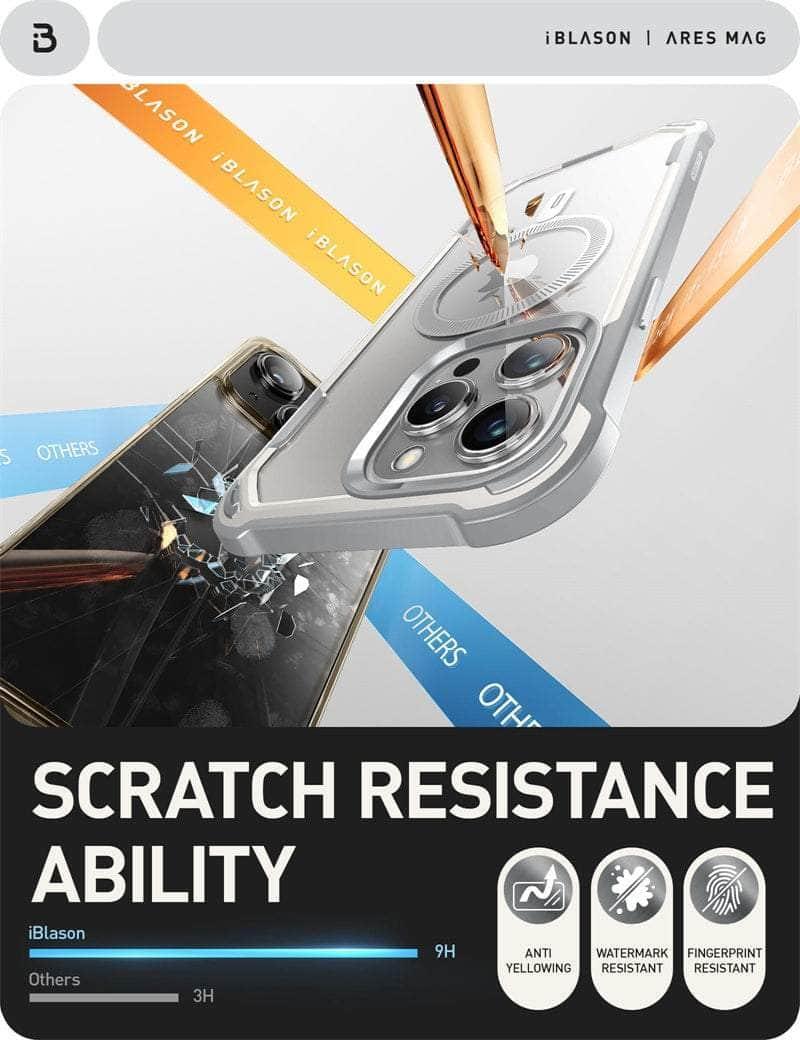 Casebuddy iPhone 15 Pro Max I-BLASON AresMag Shockproof MagSafe Case